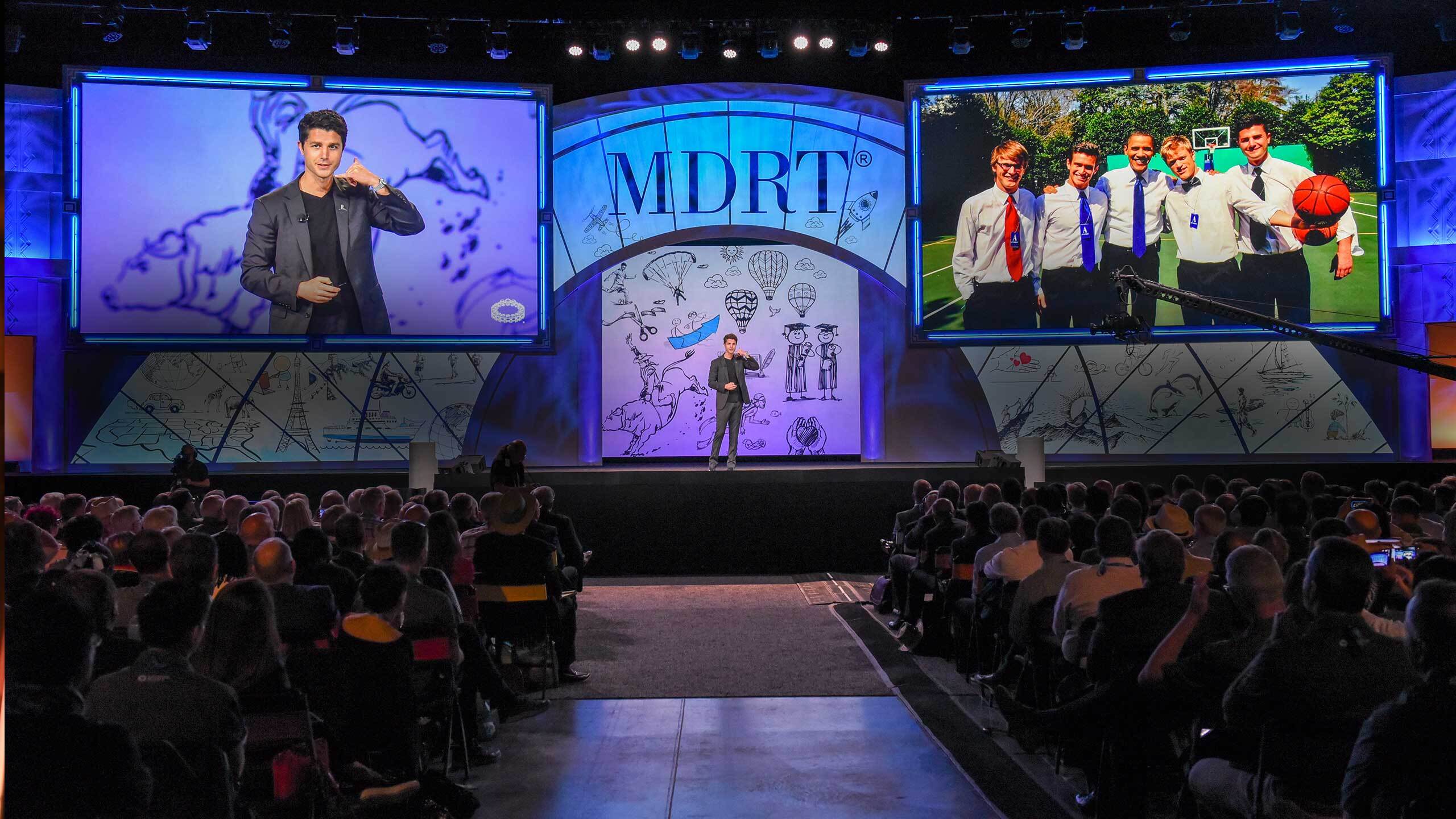 Ben Nemtin speaking on stage